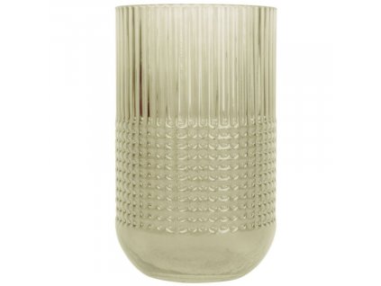 Zöld üveg váza Kana 20 cm