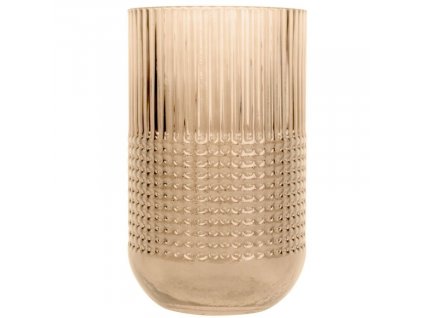Mustársárga üveg váza Kana 20 cm