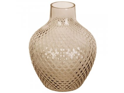 Mustársárga üveg váza Bellona 20 cm