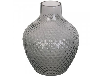 Bellona szürke üveg váza 20 cm