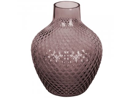 Barna üveg váza Bellona 20 cm