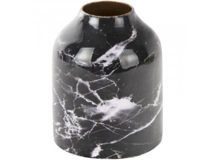 Fekete márvány fém váza Melias XS 10 cm