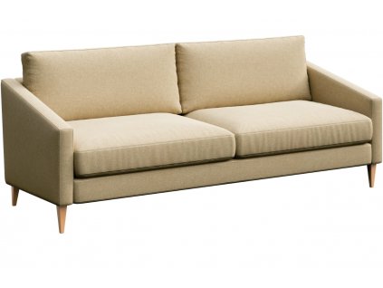 Bézs színű szövet háromszemélyes kanapé Ame Yens Karoto 200 cm