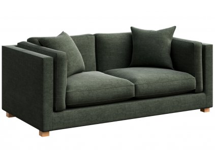 Zöld szövet kétszemélyes kanapé Ame Yens Pomo 195 cm