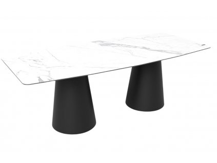 Fehér márvány étkezőasztal Marco Barotti Tivoli 220 x 100 cm