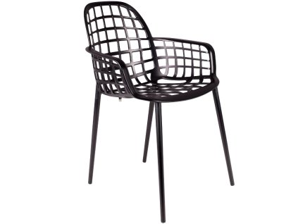 40437 cerna stohovatelna kovova zidle zuiver albert kuip garden