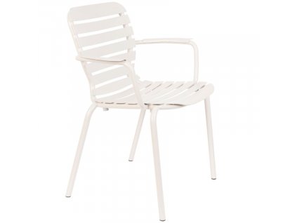 Fehér fém kerti szék ZUIVER VONDEL karfával