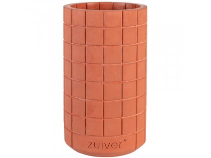 Terrakotta vörös betonváza ZUIVER FAJEN 26 cm