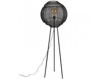 Fekete fém állólámpa DUTCHBONE MEEZAN 142 cm