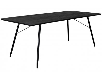 Fekete fa étkezőasztal DUTCHBONE Roger 200 x 90 cm