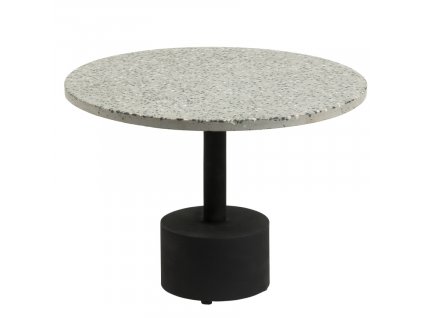 Szürke terrazzo oldalasztal Kave Home Delano 55 cm