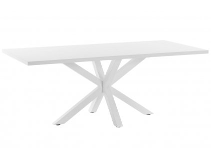 Fehér étkezőasztal Kave Home Argo 160 x 100 cm fehér fém talppal