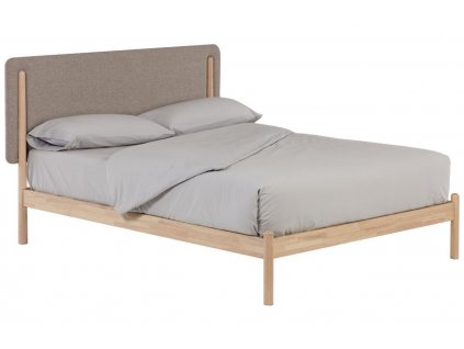 Fa ágy szövet fejtámlával Kave Home Shayndel 160 x 200 cm