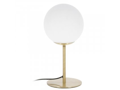 Fehér üveg asztali lámpa Kave Home Mahala 28 cm