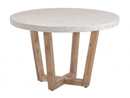 Fehér terrazzo asztal Kave Home Shanelle 120 cm