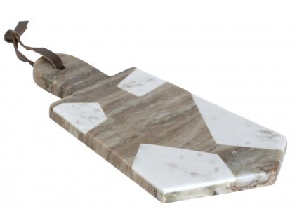 Barna márvány tálalódeszka Kave Home Vanina 29,5 x 13 cm