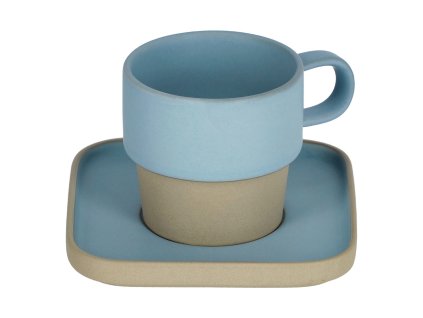 Kék porcelán csésze és csészealj Kave Home Midori 180 ml