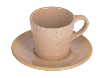 Bézs kerámia csésze és csészealj Kave Home Tilia 90 ml