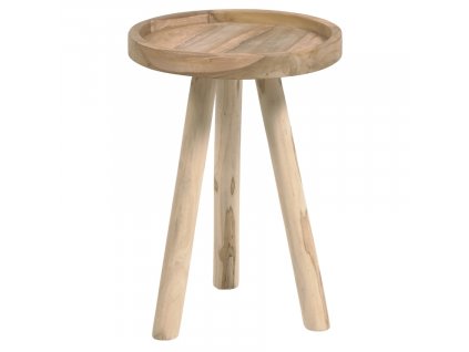 Teak kerek oldalasztal Kave Home Glenda 35 cm