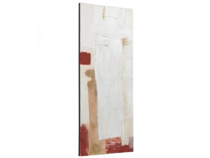Fehér piros absztrakt festmény Kave Home Winona 120 x 50 cm