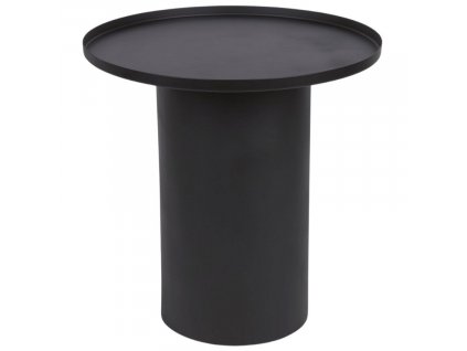 Fekete fém oldalasztal Kave Home Fleksa Ø 45 cm