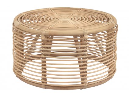 Rattan dohányzóasztal Kave Home Kohana Ø 66 cm