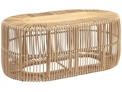 Rattan dohányzóasztal Kave Home Lael 110 x 60 cm