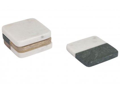 Négy színes márvány alátétből álló készlet Kave Home Wilmina