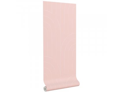 Rózsaszín tapéta Kave Home Arcadia 10 x 0,5 m