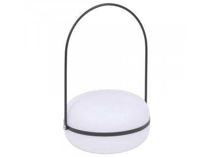 Fehér fekete műanyag hordozható kültéri lámpa Kave Home Tea