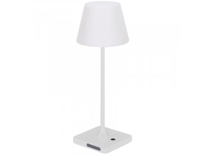 Fehér műanyag kerti asztali LED lámpa Kave Home Aluney