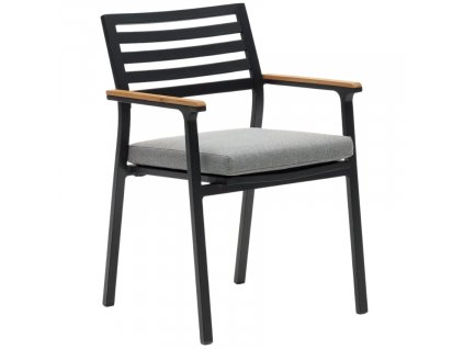 Fekete fém kerti szék Kave Home Bona
