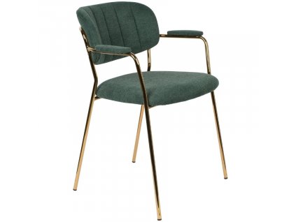 WLL Jolien zöld szövet szék karfával