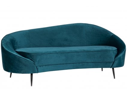 Kék-zöld bársony kétüléses kanapé Bizzotto Serapsil 183 cm