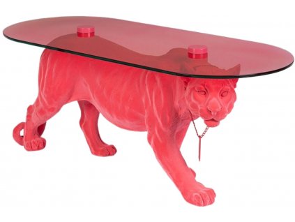 Rózsaszín üveg dohányzóasztal Bold Monkey Dope As Hell 90 x 40 cm