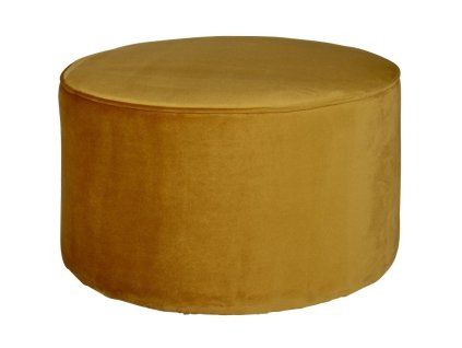 Okró sárga bársony puff Norma 60 cm