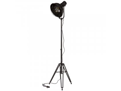 Fekete fém állólámpa Ruth 120-160 cm
