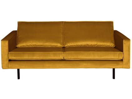 Okker sárga bársony kétüléses kanapé Raden 190 cm