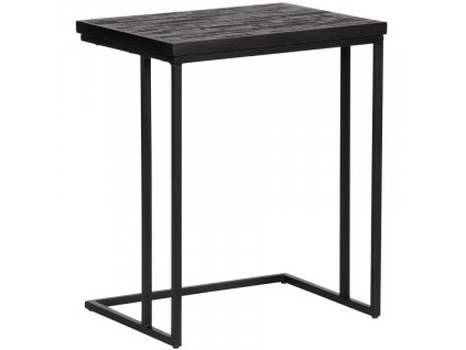 Fekete fából készült asztalka Sharky 45x35 cm