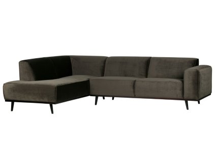 34671 4 tmave zelena sametova rohova pohovka twilight 274 cm leva