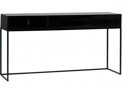 Fekete masszív tölgy fésülködőasztal Frax 140 cm
