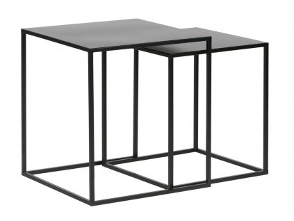 Két darab fekete Nodens asztali készlet 40 x 40/45 x 45 cm