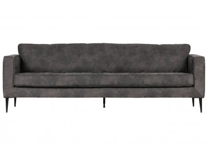 Sötétszürke velúr háromüléses kanapé Avery 235 cm