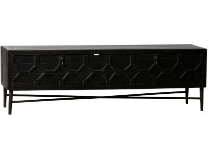Morten fekete fenyő TV asztal 165 x 45 cm