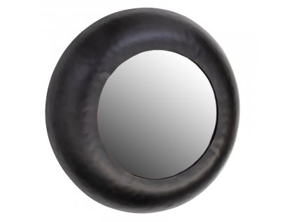 Fekete fém függő tükör Pörkölt 50 cm