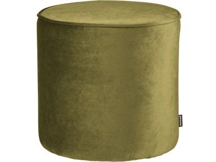 Katonai zöld bársony puff Norma 46 cm