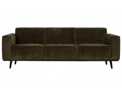 Sötétzöld kordbársony Twilight háromszemélyes kanapé 230 cm