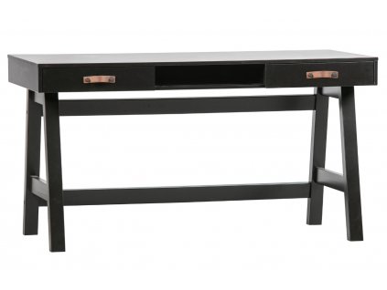 Fekete fenyő íróasztal Rea 140 x 62 cm