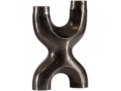 Fekete fém gyertyatartó Mateu X 30 cm
