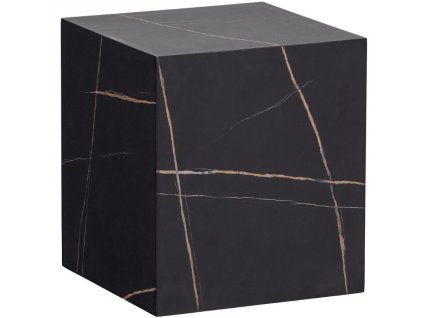 Fekete márvány oldalasztal Benou 40 x 40 cm